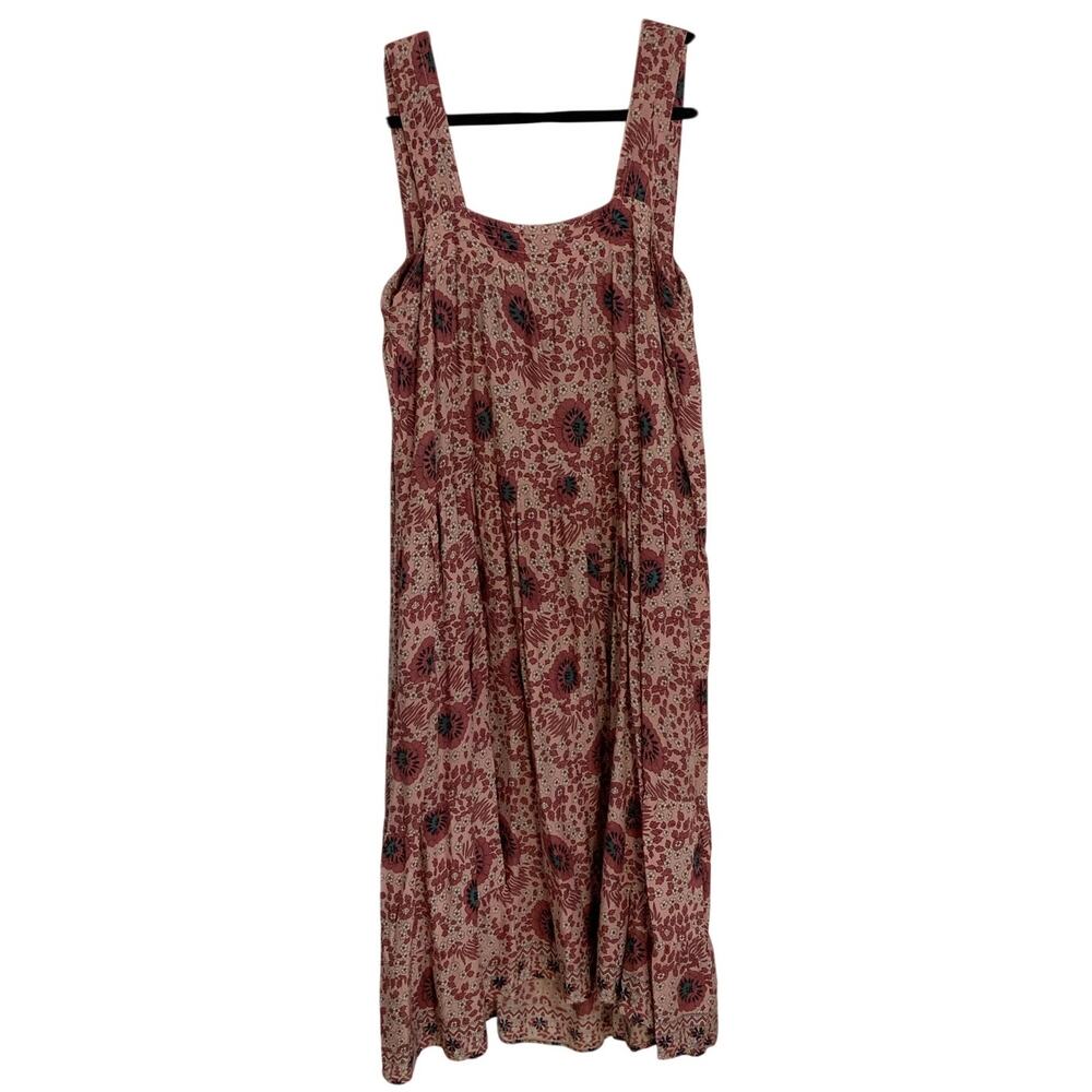 Natalie Martin Pink Floral Boho Midi Dress size small